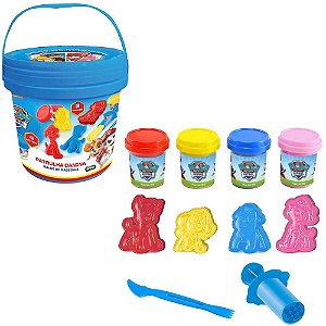 Massa para modelar criativa patrulha canina balde c/4pts - sunny (unidade)