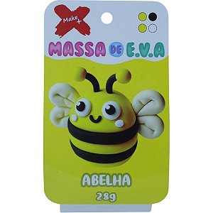 Massa de eva criativa abelha c/04 cores 28 g - make+ (unidade)