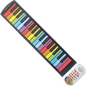 Teclado infantil color flexivel 37 teclas - dm toys (unidade)