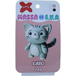 Massa de eva criativa gato c/04 cores 28 g - make+ (unidade)