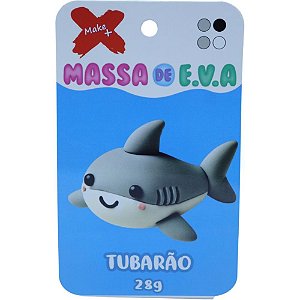 Massa de eva criativa tubarao c/04 cores 28 g - make+ (unidade)