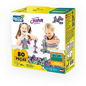 Brinquedo para montar mais blocolandia click 80pecas - dismat (unidade)
