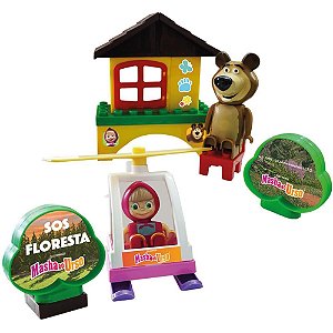 Cenario tematico (playset) masha e o urso sos floresta - monte libano (unidade)