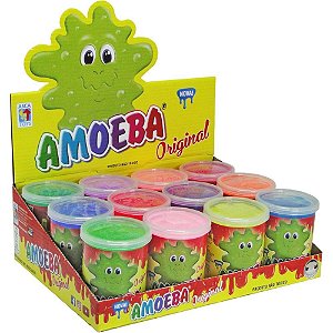 Slime amoeba 110g. cores (s) - asca toys (dp.c/12)