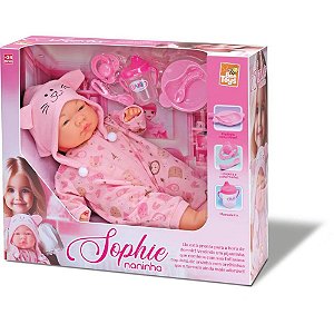 Boneca sophie naninha 34cm c/acessor. - bee toys (unidade)