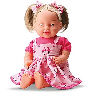 Boneca com mecanismo talk baby frases 44cm - bee toys (unidade)
