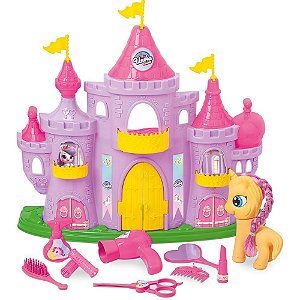 Casinha de boneca castelo unika c/boneca - samba toys (unidade)