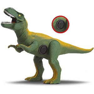 Dinossauro tiranossauro rex com som - silmar brinquedos (unidade)