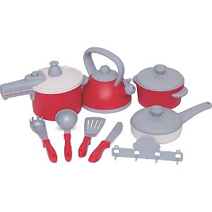 Brincando de casinha jogo de panelinhas gourmet vm - merco toys (unidade)