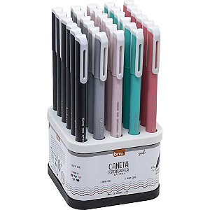 Caneta esferografica satira 0,7mm (sortido) - brw (dp.c/30)