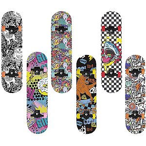 Skate nollie pop com lixa (sortido) - etitoys (unidade)
