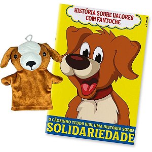 Livro brinquedo ilustrado fantoche cachorro - online editora (unidade)