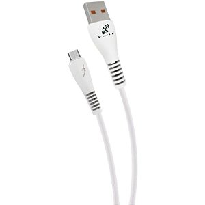 Cabo usb micro usb branco 5.0a 1.0mts - flex (unidade)