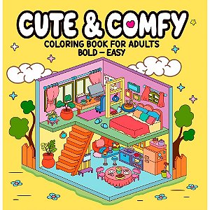 Livro de colorir cute e comfy book for adults - online editora (unidade)