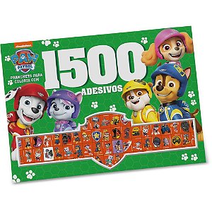 Livro com adesivos 1500 adesivos patrulha canina - online editora (unidade)
