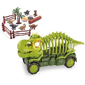 Dinossauro dinocar com acessorios - cardoso toys (unidade)