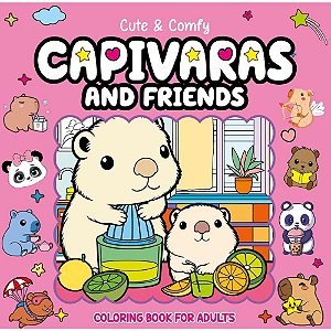 Livro de colorir cute e comfy capivaras friends - online editora (unidade)