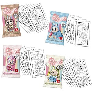 Card de colorir fofo monstros com 6un - brinc. de crianca (unidade)