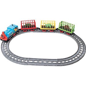 Locomotiva trem dino a pilha 43,5cm 14pcs - samba toys (unidade)