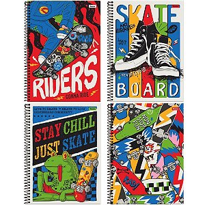 Caderno 01x1 capa dura drip 80fls. - foroni (pct.c/04)