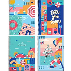 Caderno 20x1 capa dura high feminino 320fls. - foroni (pct.c/02)