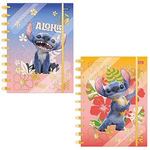 Caderno 01x1 capa dura stitch movie disco 80fls. - foroni (unidade)