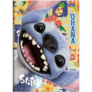Caderno brochura 1/4 capa dura stitch movie 80f - foroni (pct.c/05)
