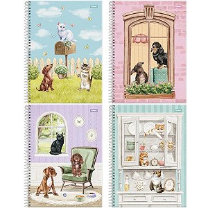Caderno 01x1 capa dura furfriends 80fls. - foroni (pct.c/04)