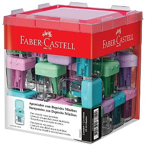 Apontador com deposito tons pastel (s) - faber-castell (dp.c/25)