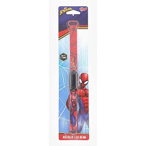 Relogio infantil spider-man slim led data/hora - toyng (unidade)
