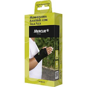 Produto ergonomico munhequeira com tala flex - mercur (unidade)
