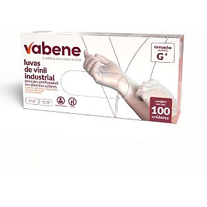 Luva vinil g sem po - vabene (cx.c/100)