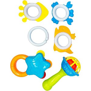 Mordedor e chocalho kit chocalhos macios 7pcs - toy mix (unidade)