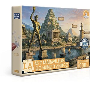 Quebra-cabeca cartonado as 7 maravilhas do mundo 1000p - toyster (unidade)