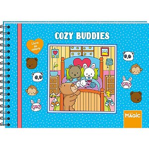Livro de colorir cozy buddies 48pgs 36x25cm - magic kids (unidade)