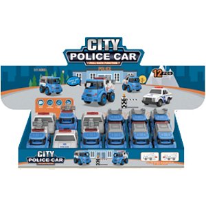Carrinho police city c/12 - pp import (dp.c/12)