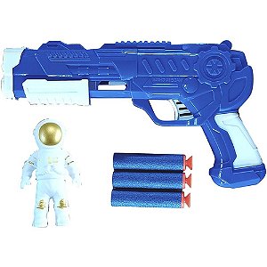 Lancador dardo pistola powerfull 5pecas - wellmix (blister)