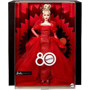 Barbie collector signature ruby red loira 80th - mattel (unidade)