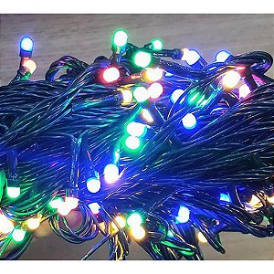 Artigo para decoracao natal pisca-pisca 10m 110v colorido - v.m.p. (unidade)