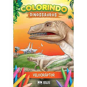 Livro infantil colorir dinossauros p/colorir 10pgs - bicho esperto (pct.c/10)
