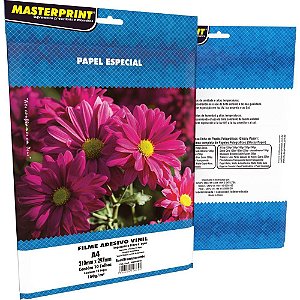 Filme adesivo inkjet a4 150g semi transp. - masterprint (pct.c/10)