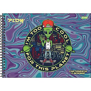 Caderno desenho univ capa dura flow 80fls. - jandaia (pct.c/04)