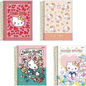Caderno 01x1 capa dura hello kitty 80fls. - jandaia (pct.c/04)