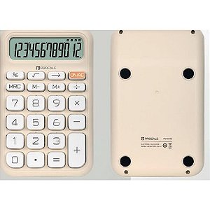 Calculadora de mesa 12 dig. bege solar/bater.pc130 - procalc (unidade)