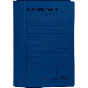 Pasta classificador rapido plastica com grampo e impressa - dello (pct.c/10)