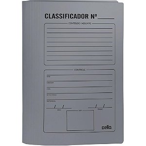 Pasta classificador rapido plastica com grampo e impressa - dello (pct.c/10)
