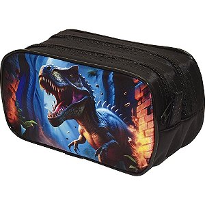Estojo duplo dino vulcao/fogo sortido - reflex (unidade)