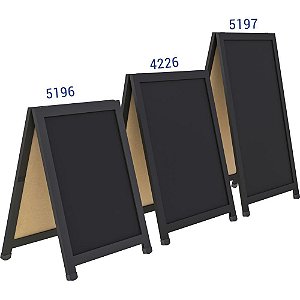 Quadro propaganda quadro negro 2 faces 70x50cm - stalo (unidade)