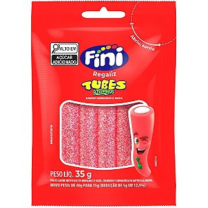 Doce tubes morango citrico 35g - fini (dp.c/10)