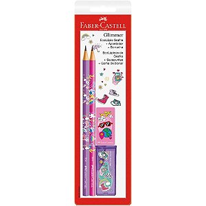 Kit escolar glimmer viagem 2lap+1apon+1bor - faber-castell (unidade)